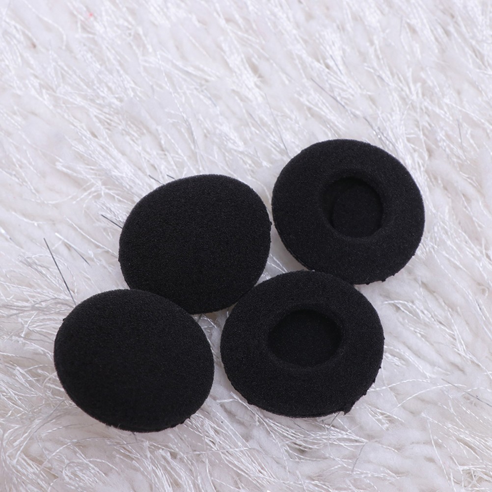 10Pcs Reusable Earphone Covers Black Durable Sponge Headset Pads