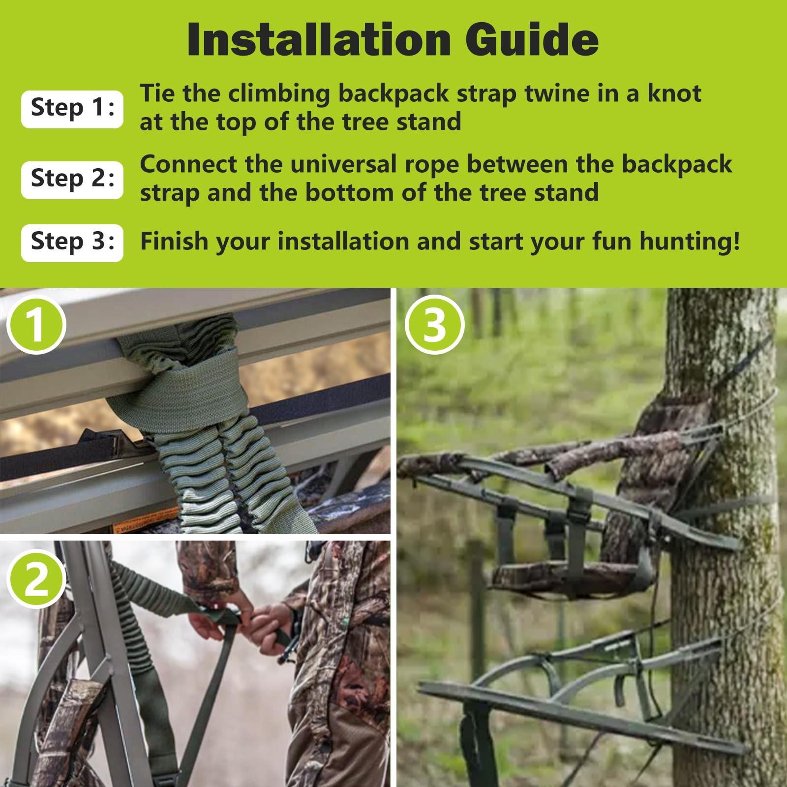 Dimakung Shoulder & Tether Straps for Summit Treestands, Large, Black