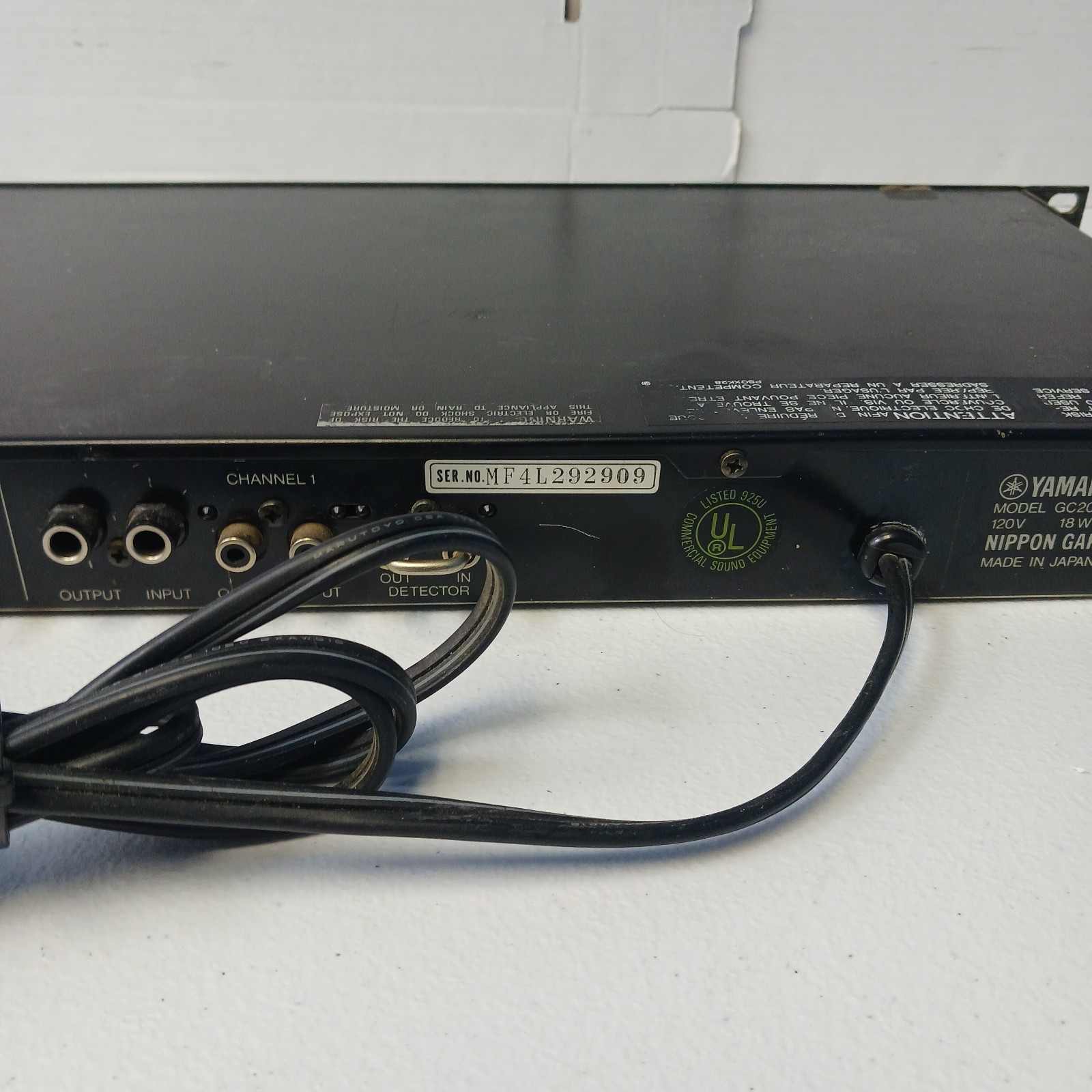 Yamaha GC2020 2-Channel Stereo Compressor Limiter Rackmount Dynamic Processor