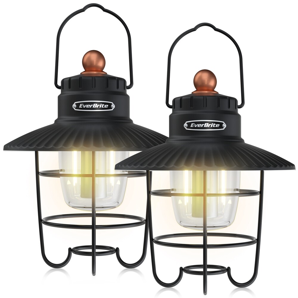 EverBrite LED Camping Lantern 2PK USB C Rechargeable Lantern with 3 Light Modes