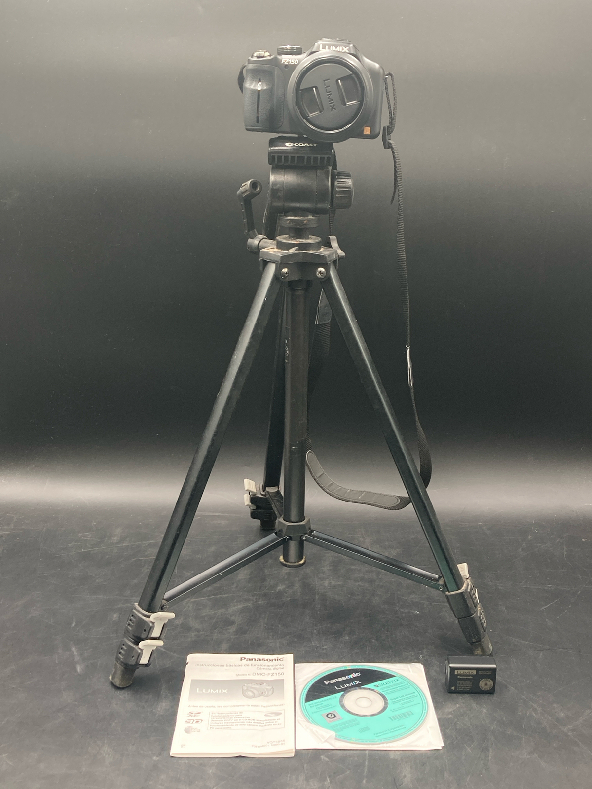 Panasonic Lumix DMC-FZ150 Camera W/ Coast Tripod & Extra Battery