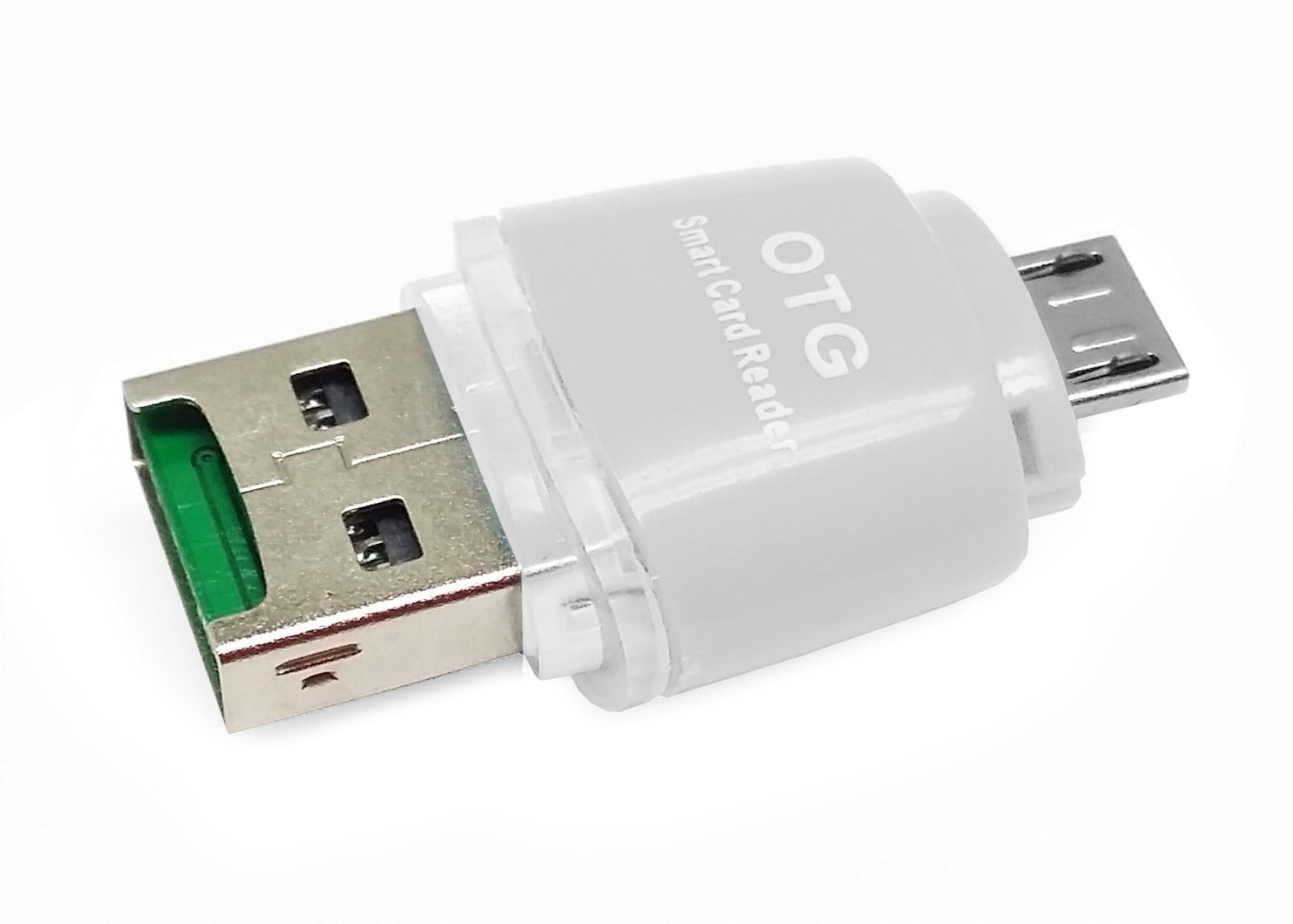 USB OTG Micro SD Card Reader Adapter For Samsung Galaxy S5 S6 Note 5 Edge -WHITE
