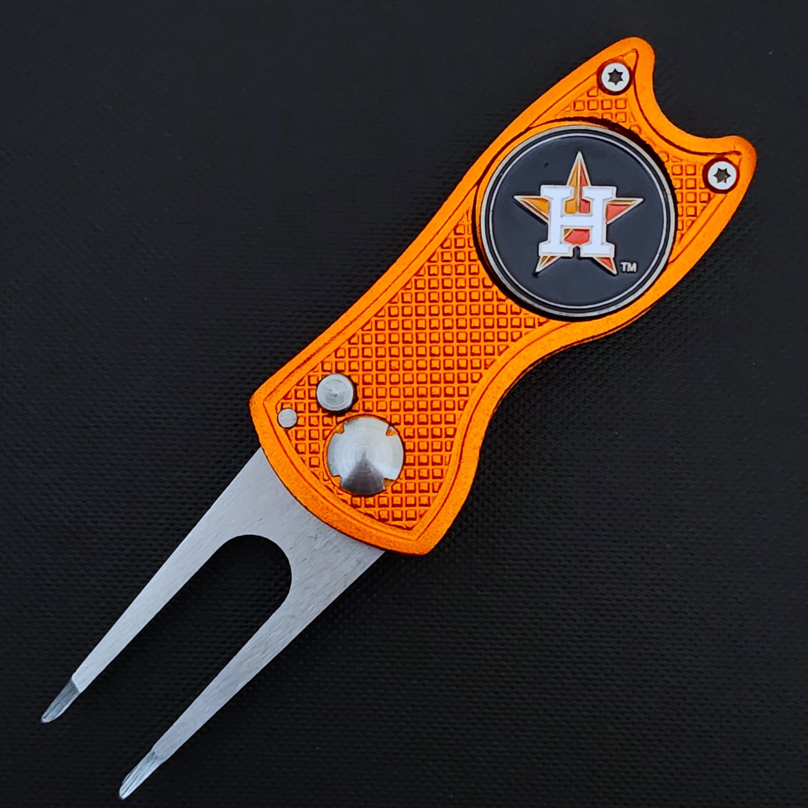 MLB Houston Astros Switchblade Divot Repair Tool With 2-Sided Golf Ball Marker