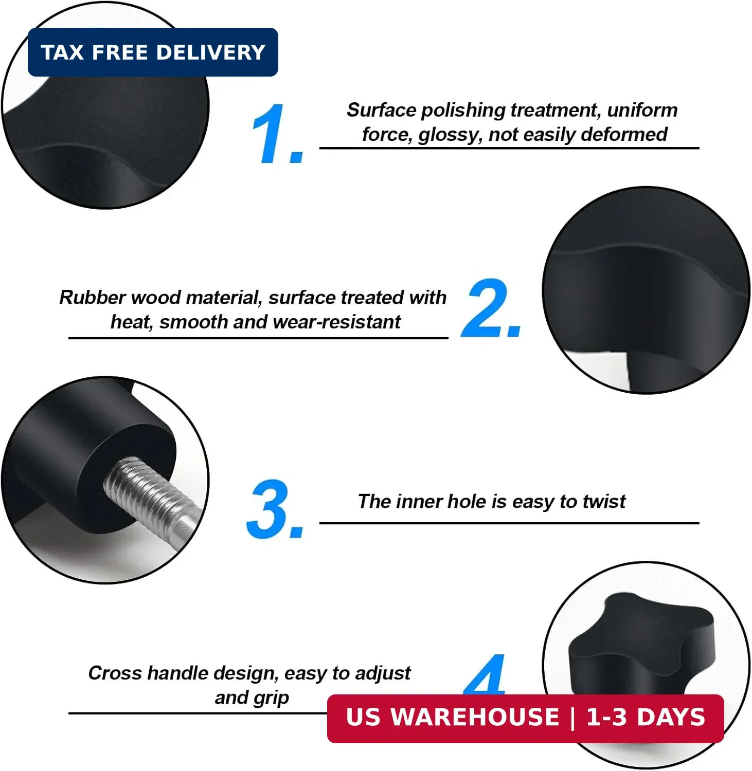 Rollator Walker Replacement Knob 2 PCS Replacement Arm Adjustment Knobs for Roll