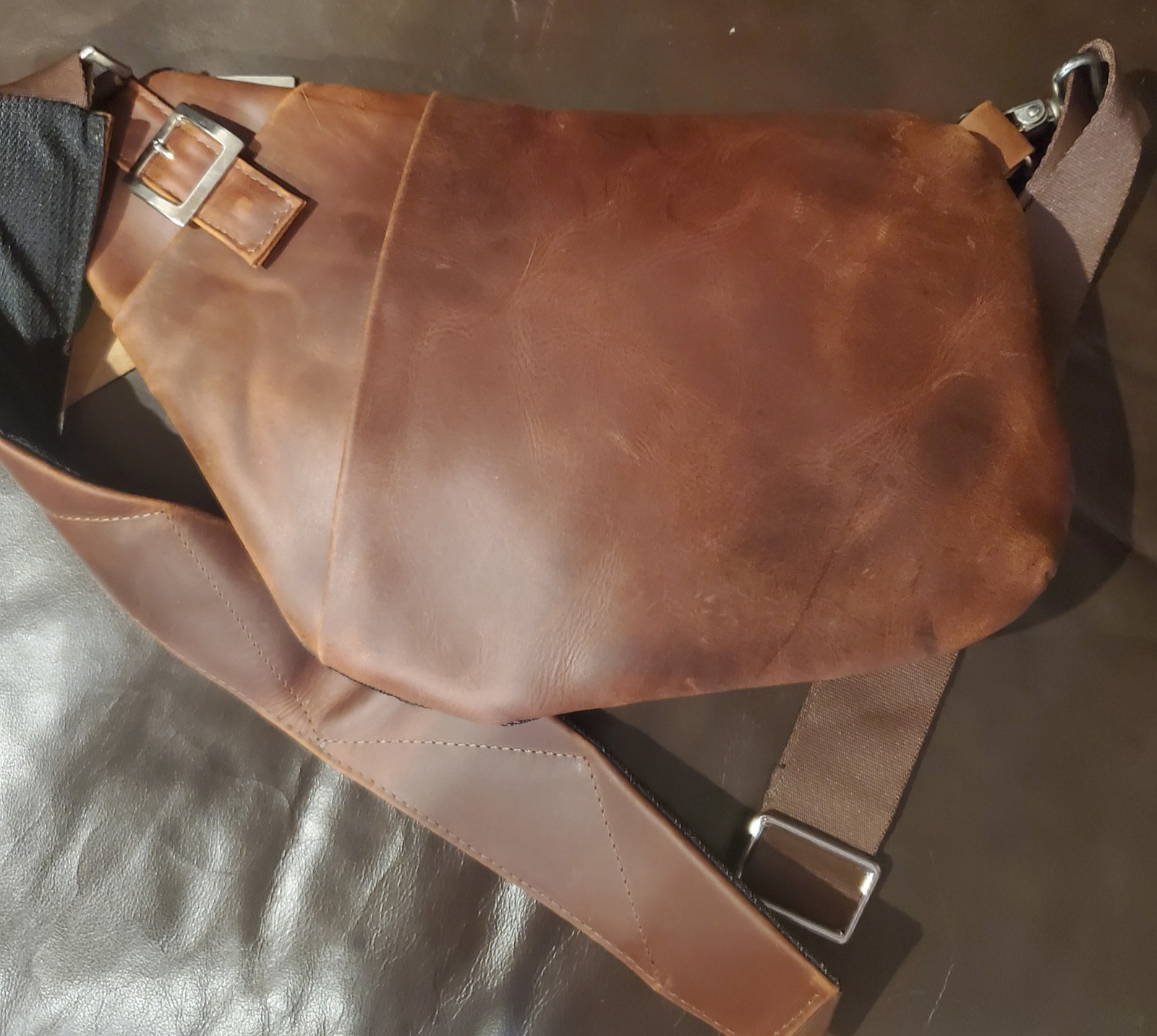 Brand new Tica Sport Cassidy Sling Pouch, brown leather