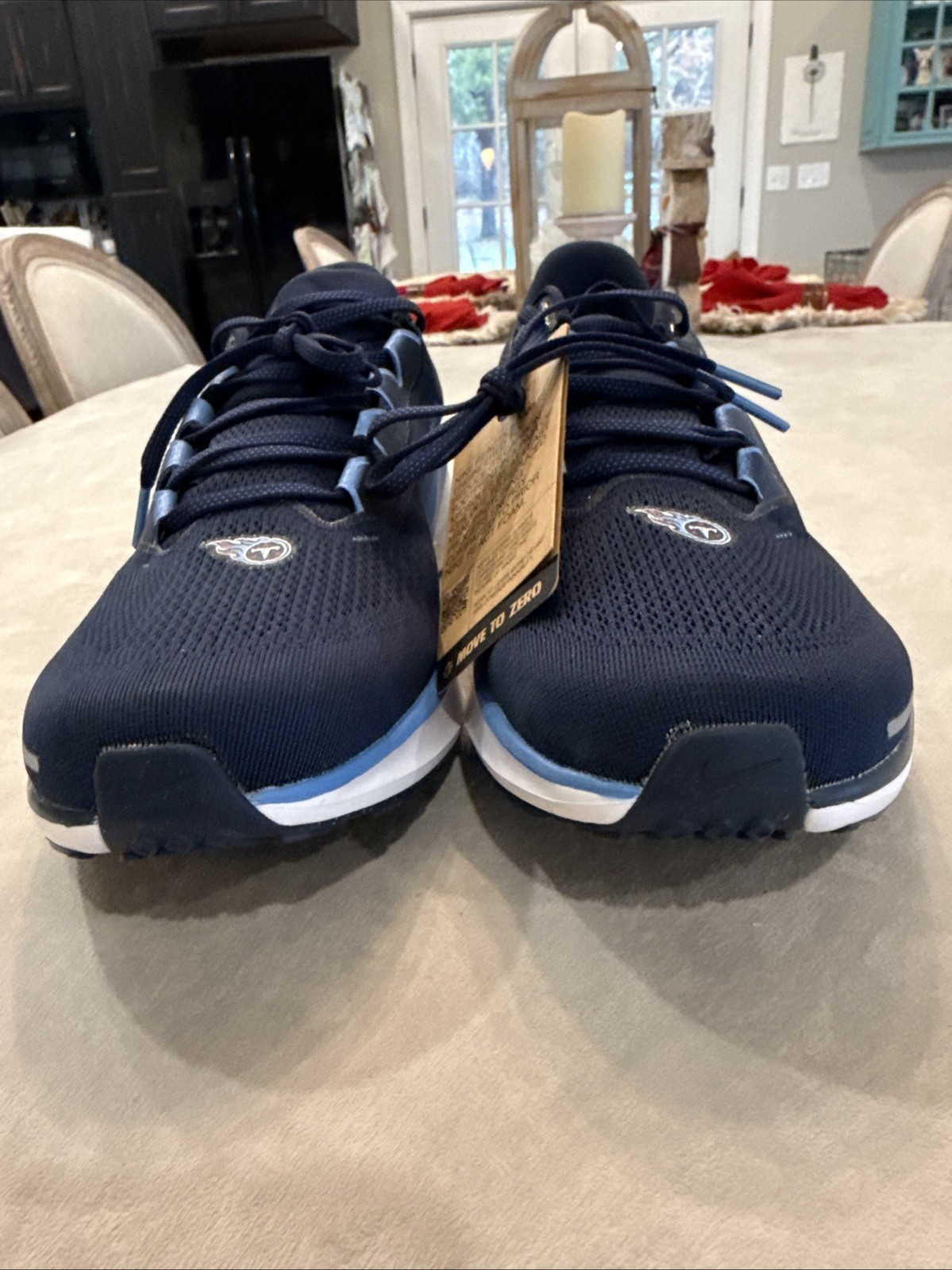 Nike Zoom Pegasus 41 TENNESSEE TITANS NFL Running Shoes Size 14 NAVY BLUE/WHITE