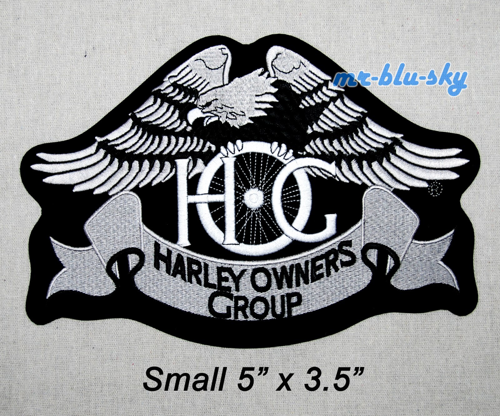 Small Silver Heritage Eagle Patch ~ Harley Davidson Owners Group HOG H.O.G.