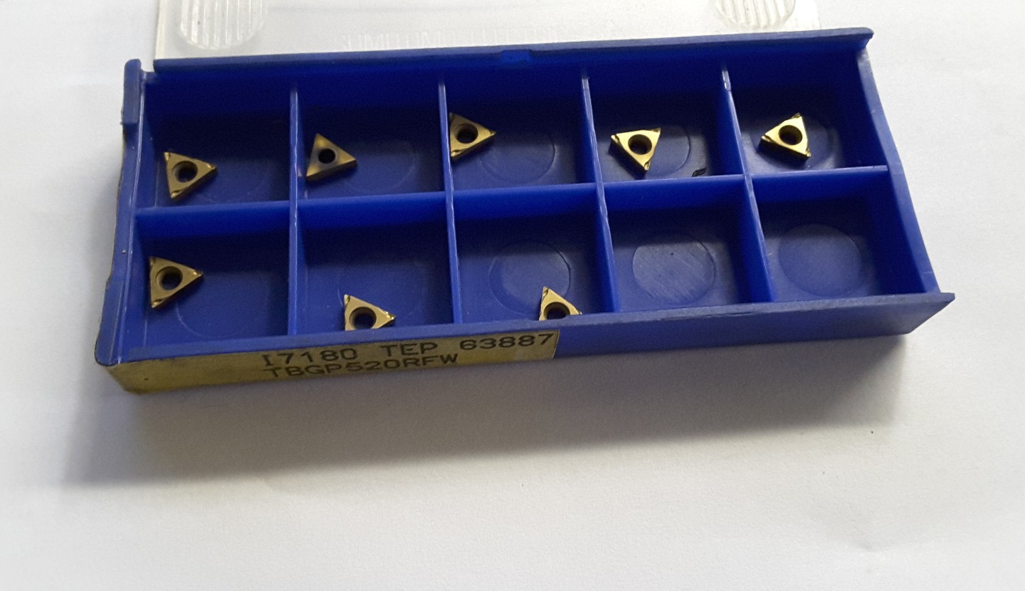 MITSUBISHI  TPGP520RFW T130 CARBIDE INSERTS, 8 PCS