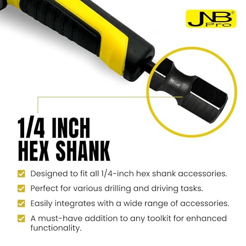 Right Angle Drill Attachment, 90 Degree Compact Drill Adapter with Magnetic