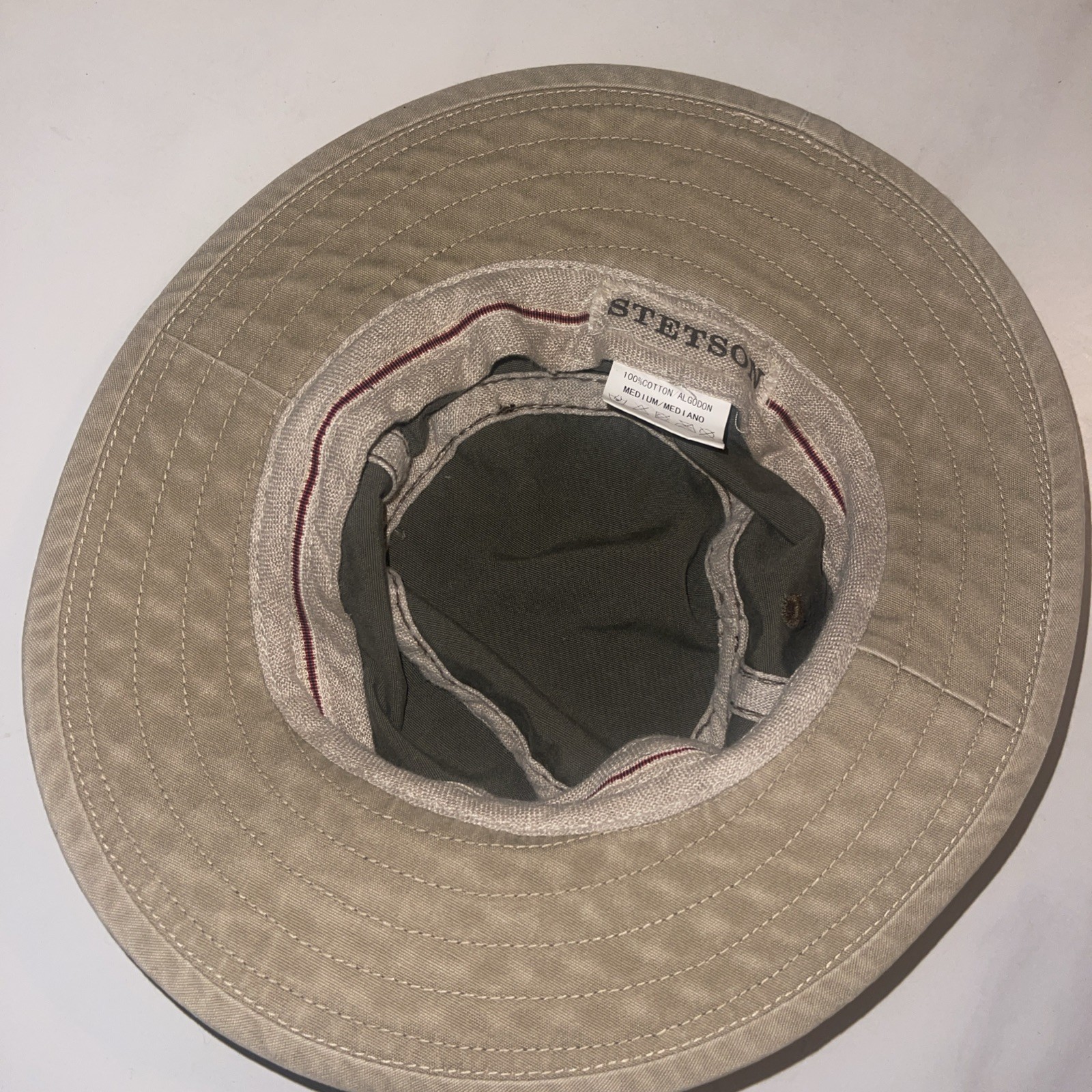 Stetson Bucket Hat Olive Green Beige