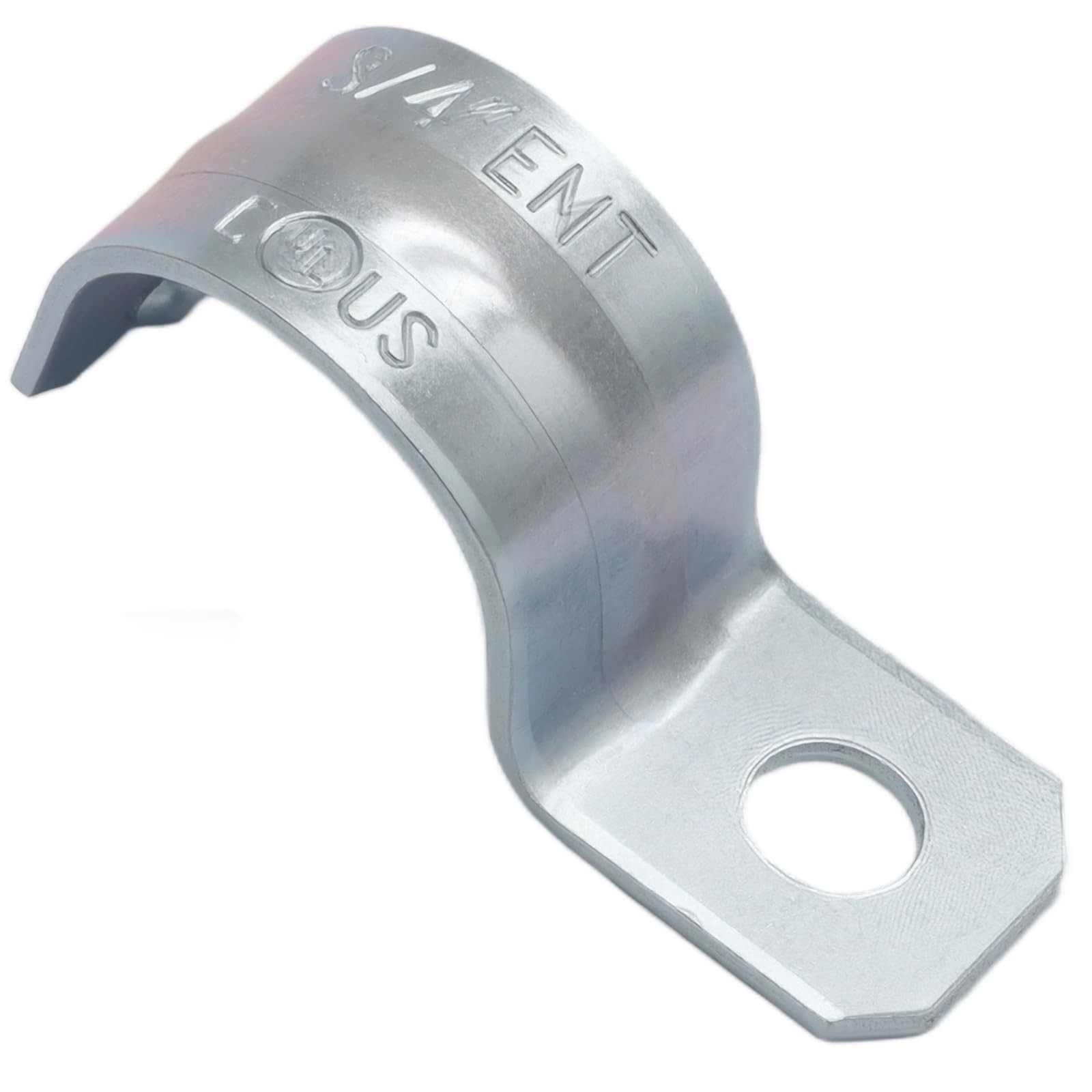 Rierdge 25 Pcs Zinc Plated Steel Pipe Straps with 1 Hole - Heavy 3/4 Inch