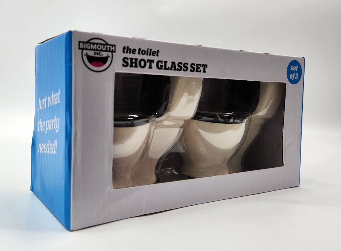 Bigmouth The Toilet Shot Glass Set of Two 1.5oz.