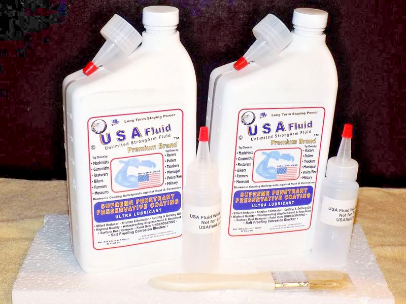 USA Fluid 2 Quart Bottles Preservative & Penetrating Oil Rust Remover