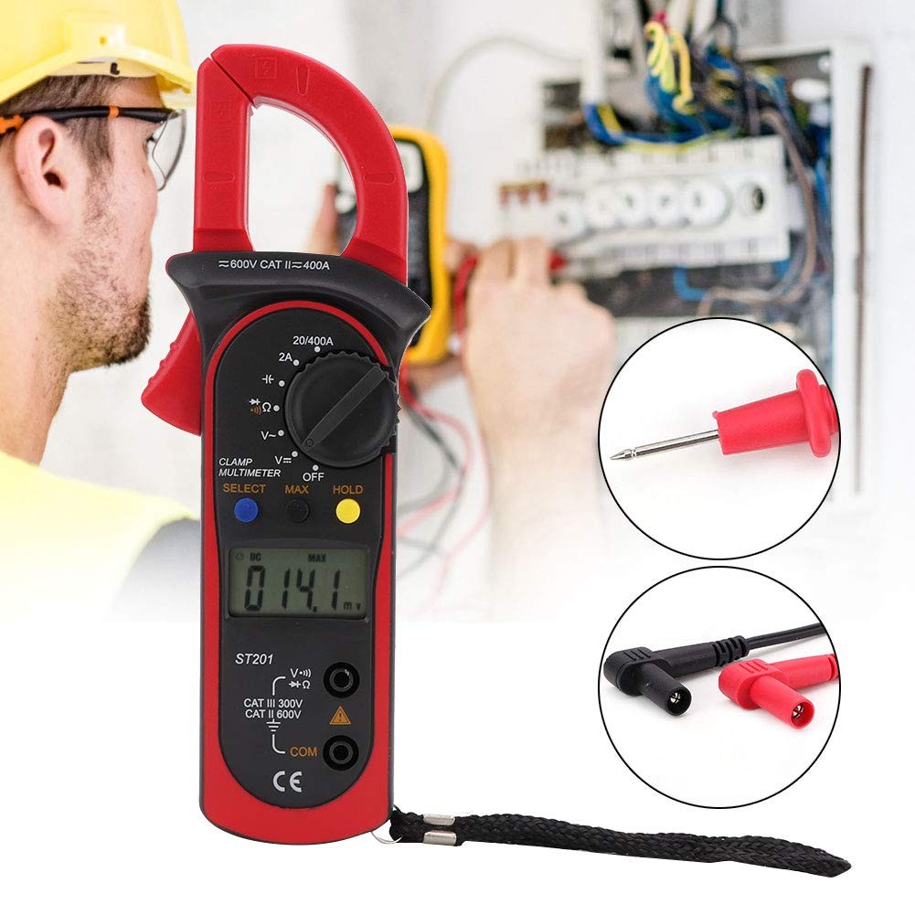 Oumefar Automatic Digital Clamp Meter Current Multimeter DC AC Blue,Red