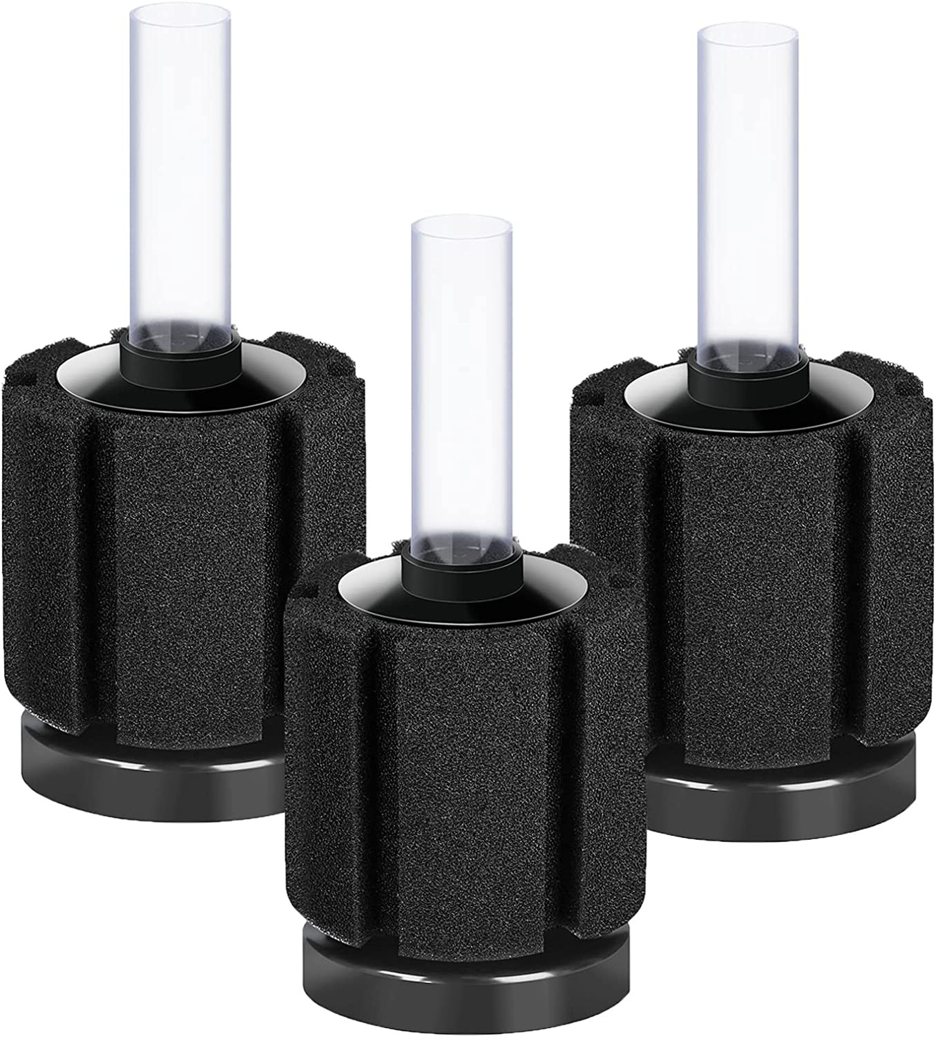AQUANEAT 3 Pack Aquarium Bio Sponge Filter Breeding Fry Betta Shrimp Nano Fish T