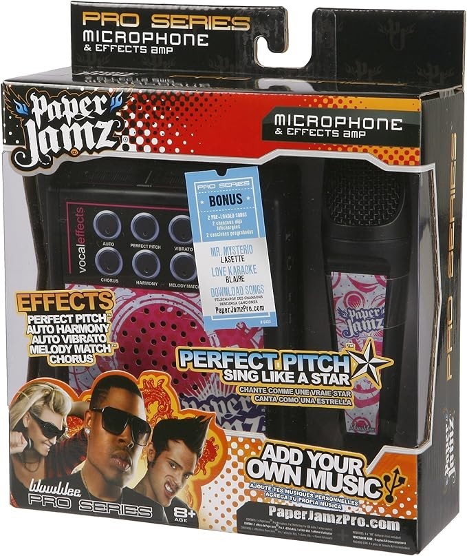 Paper Jamz Pro Series Wireless Microphone Karaoke Effects Kids Music Toy