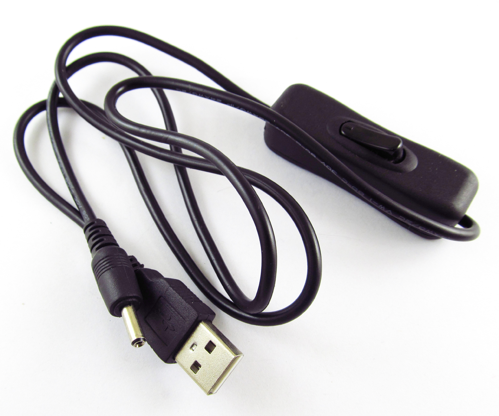 10pcs 1M/3Ft USB Male to 1.35mm 1.35x3.5mm DC Power Plug cable cord with Switch