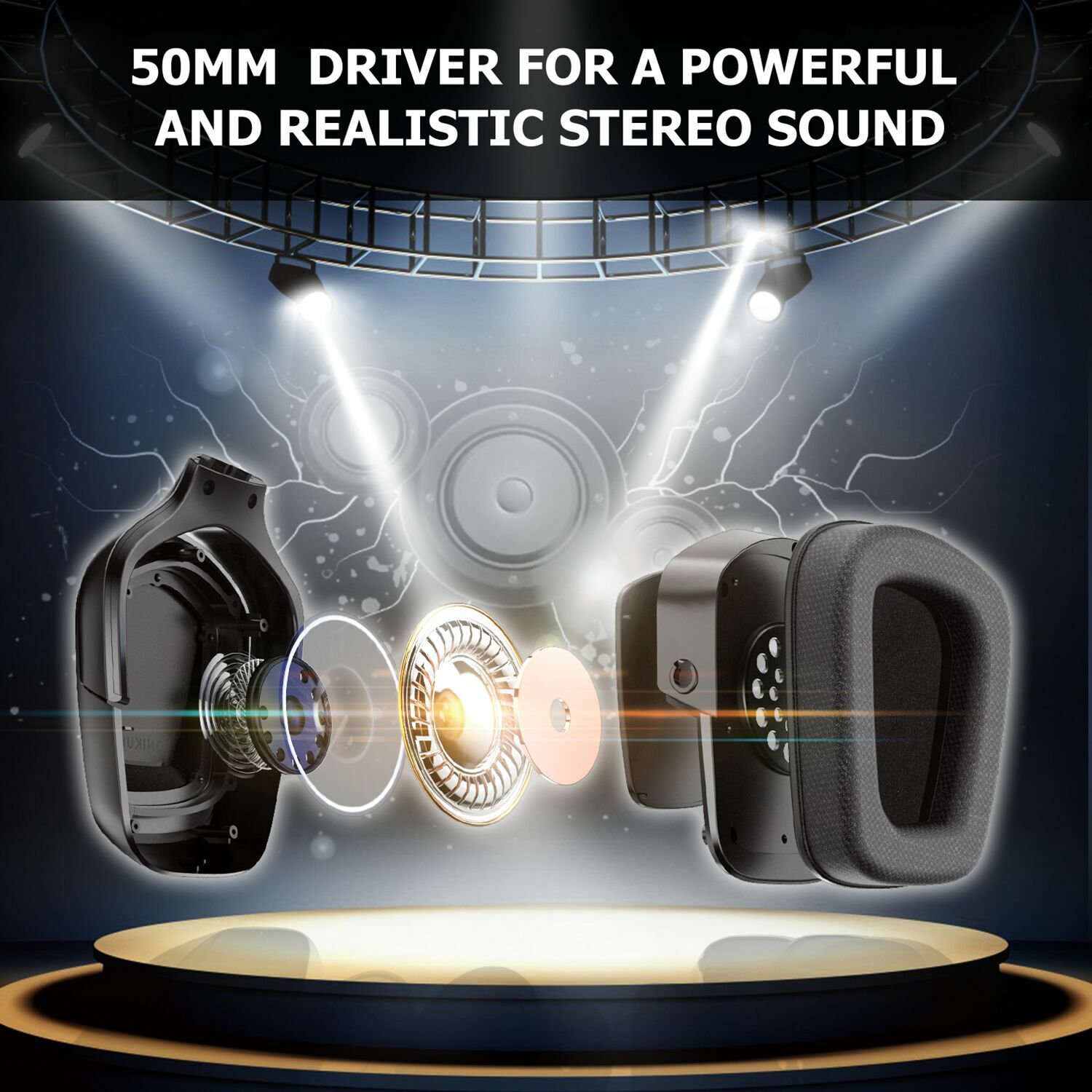 Gaming Headset Headphones with Noise Cancelling Mic Surround Sound Over-Ear RGB