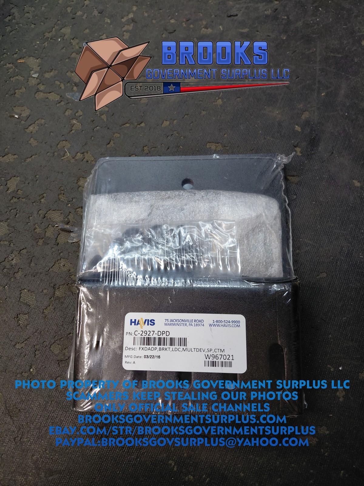 Havis C-2927-DPD bracket NEW