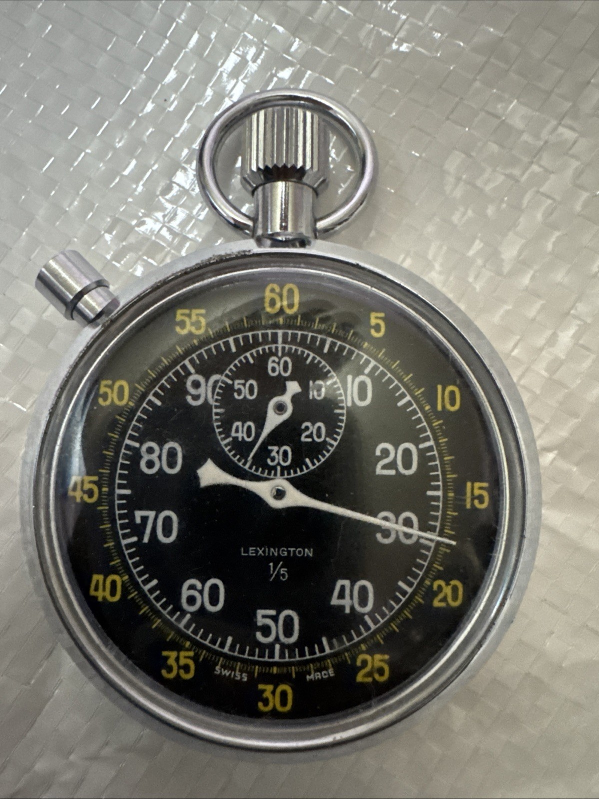 vintage Lexington 1/5 Swiss-made mechanical stopwatch