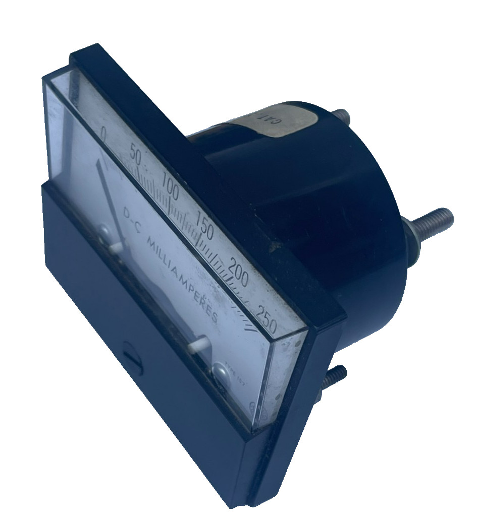 GE General Electric Panel Meter, Type 157, 0/250 D-C Milliamperes