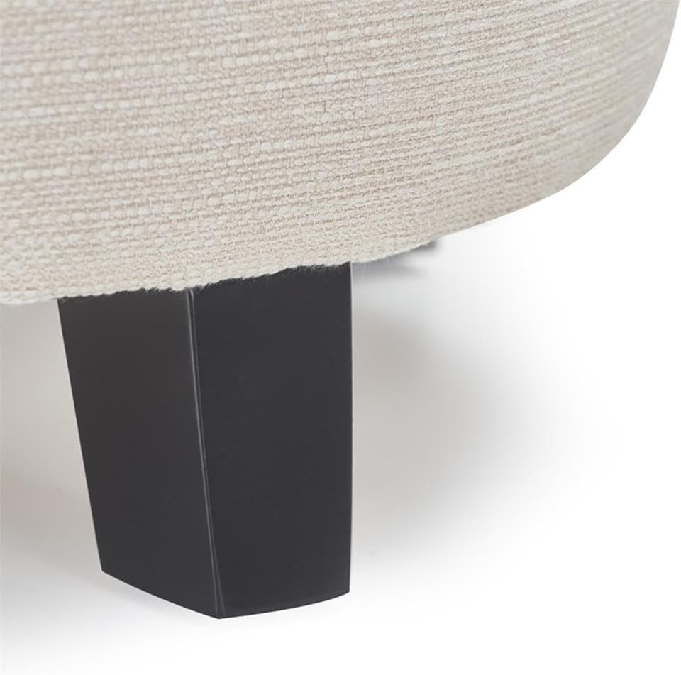 Ivory Bennett Storage Ottoman - Stylish & Functional Home Accent Piece