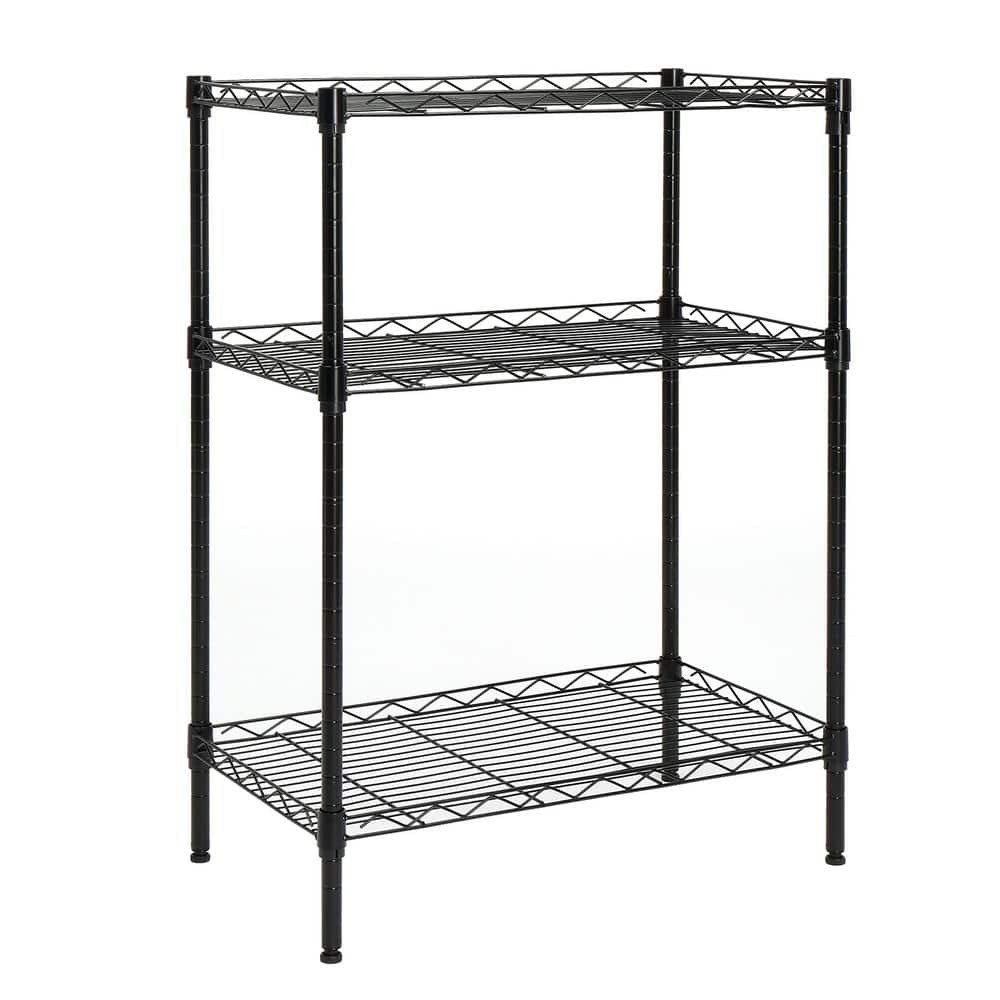 Karl Home 13.4 in. Black Heavy Duty Steel Freestanding Garage Shelving Unit