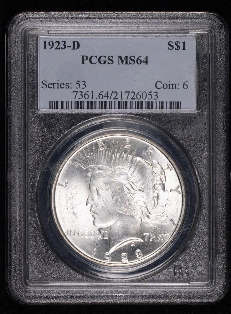 1923 D Peace Silver Dollar PCGS MS-64