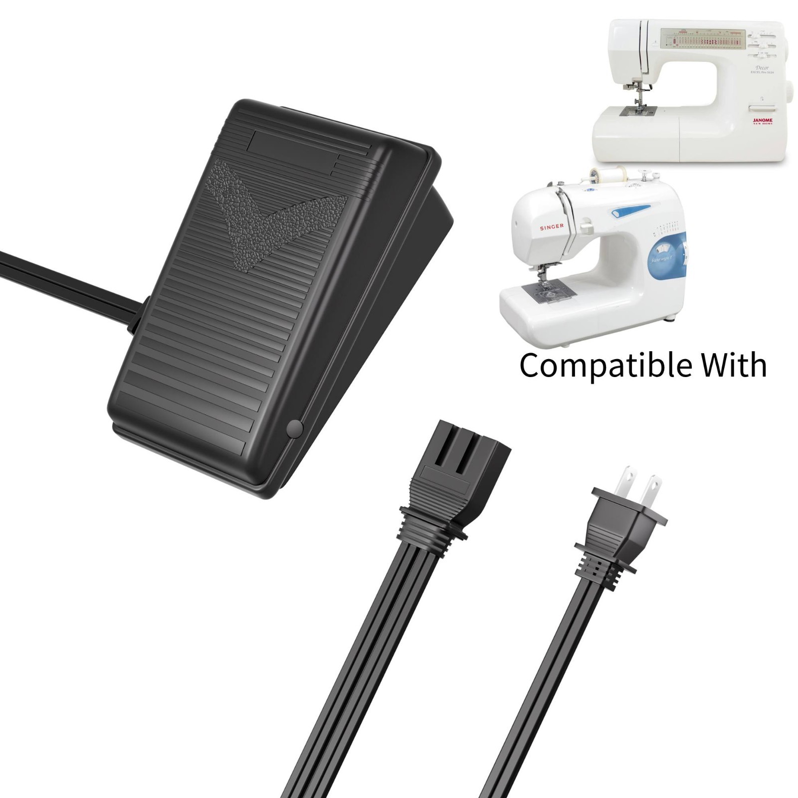 110V Foot Control Pedal for Singer 117 Featherweight 2623 30215 30218 30518