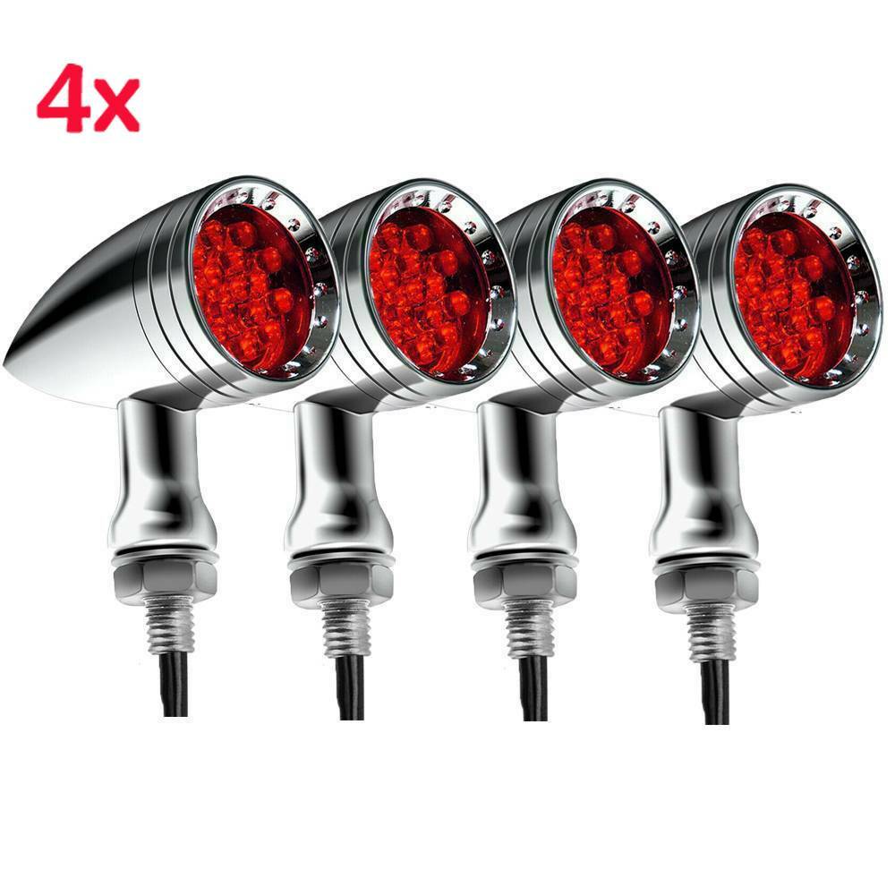 4X Motorcycle LED Turn Signals Light For Honda VTX1300C VTX1800C VTX 1800N 1800R