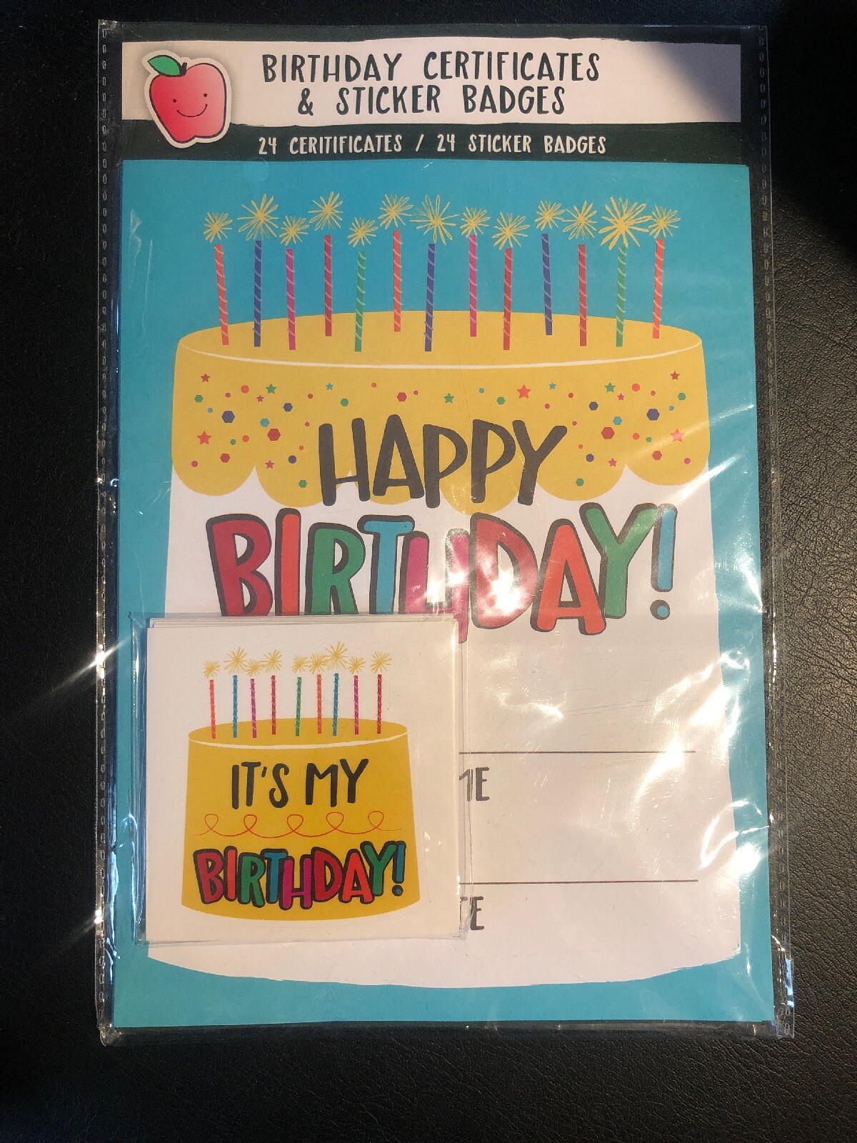 Happy Birthday Certificates & Sticker Badges 25 Count For Teachers