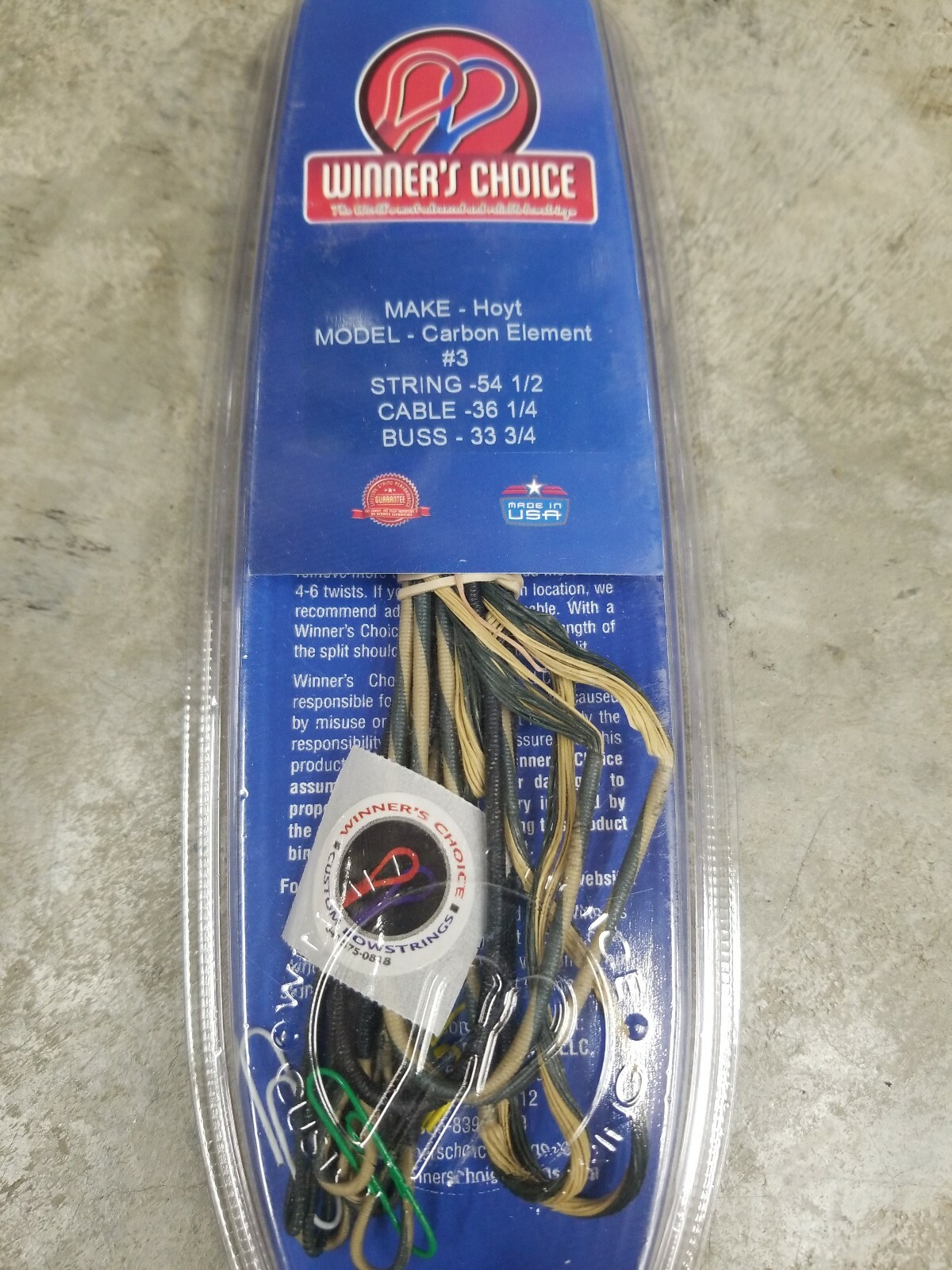 Winners Choice String & Cable for hoyt carbon element #3 54 1/2 36 1/4 33 3/4