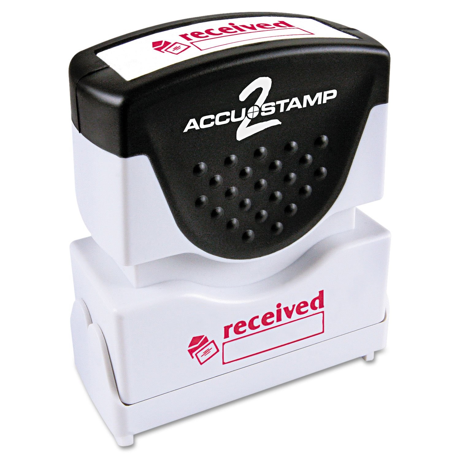 Red Ink ACCUSTAMP2 Message Stamp Received 15/8x1/2 Inch Impression 035570