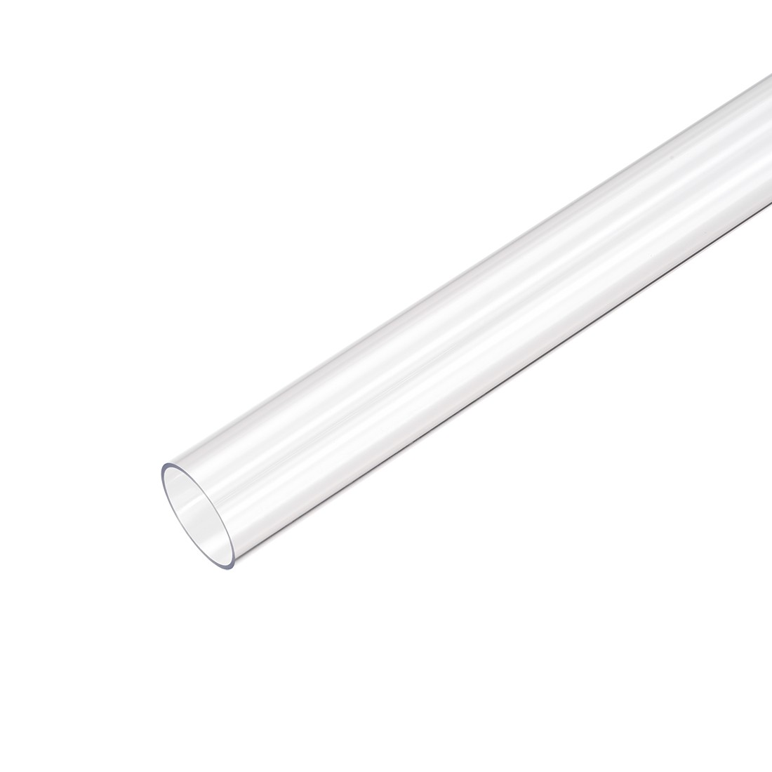 PVC Rigid Round Tubing,Clear,15mm ID x 16mm OD,0.5M/1.64Ft Length