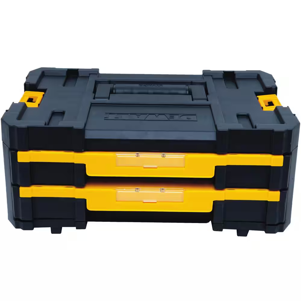 DEWALT TSTAK IV 7 In. Stackable 18-Compartment Double Shallow Drawer Small Parts