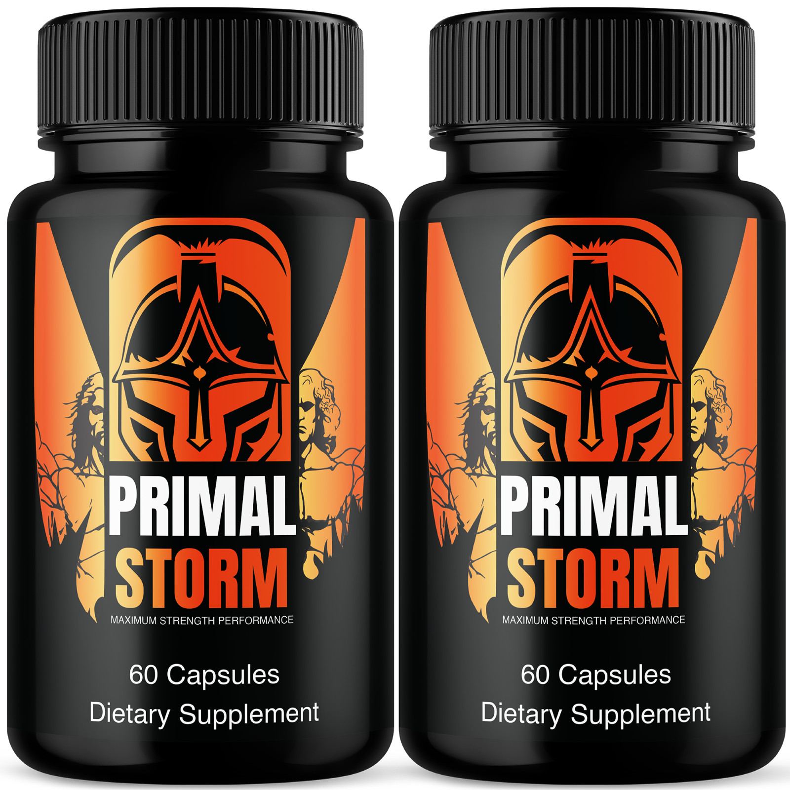 (2 Pack) Primal Storm Capsules Supplement For Men Testosterone Booster (120ct)