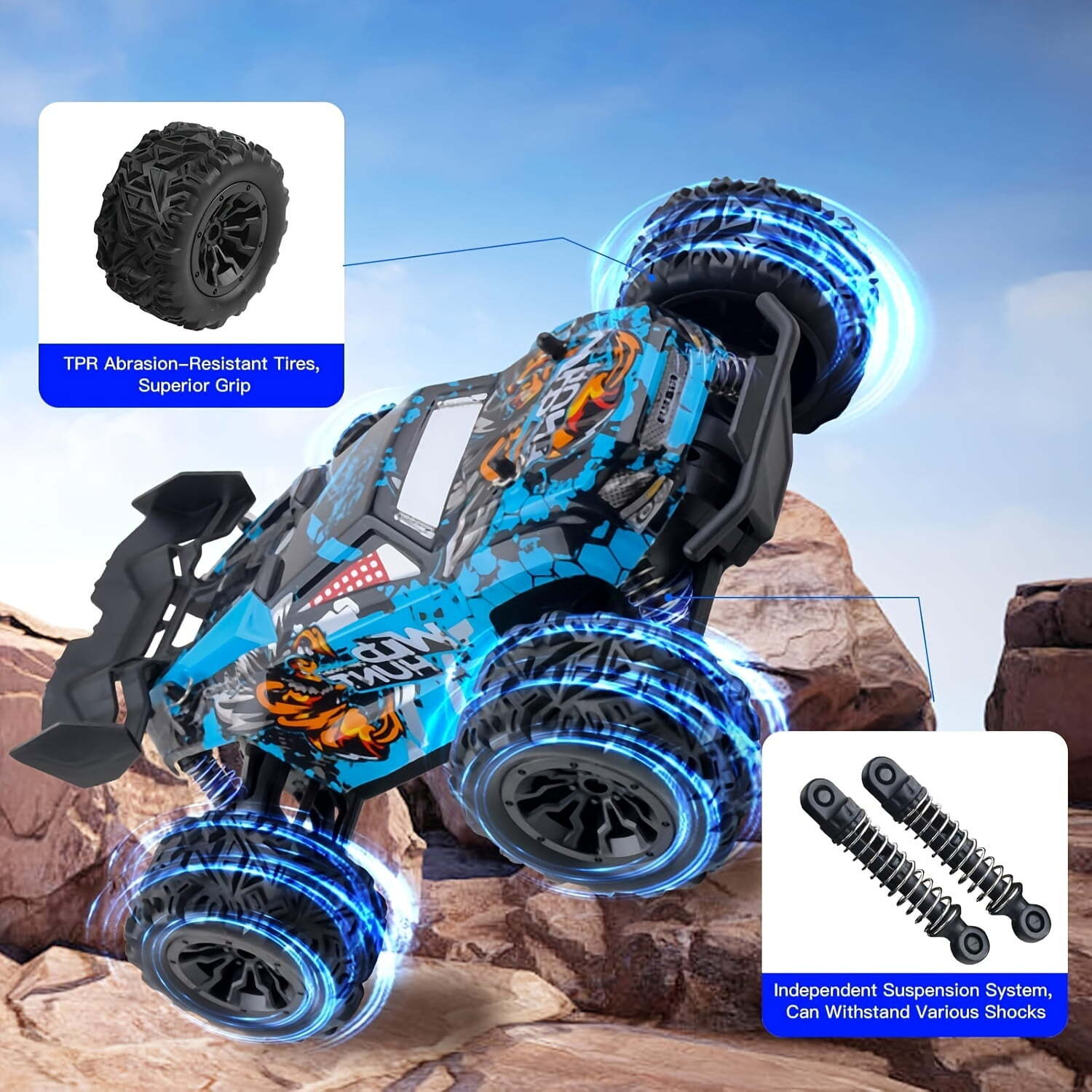1/20 20 KMH Remote Control Car 2.4G RC Monster Truck Off-Road Remote Control Car