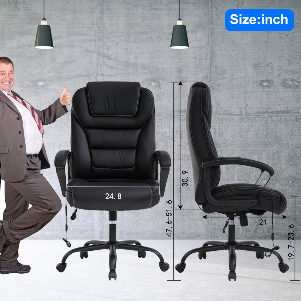 Big and Tall Office Chair 500lbs Ergonomic Lumbar Support Wide Seat High Back
