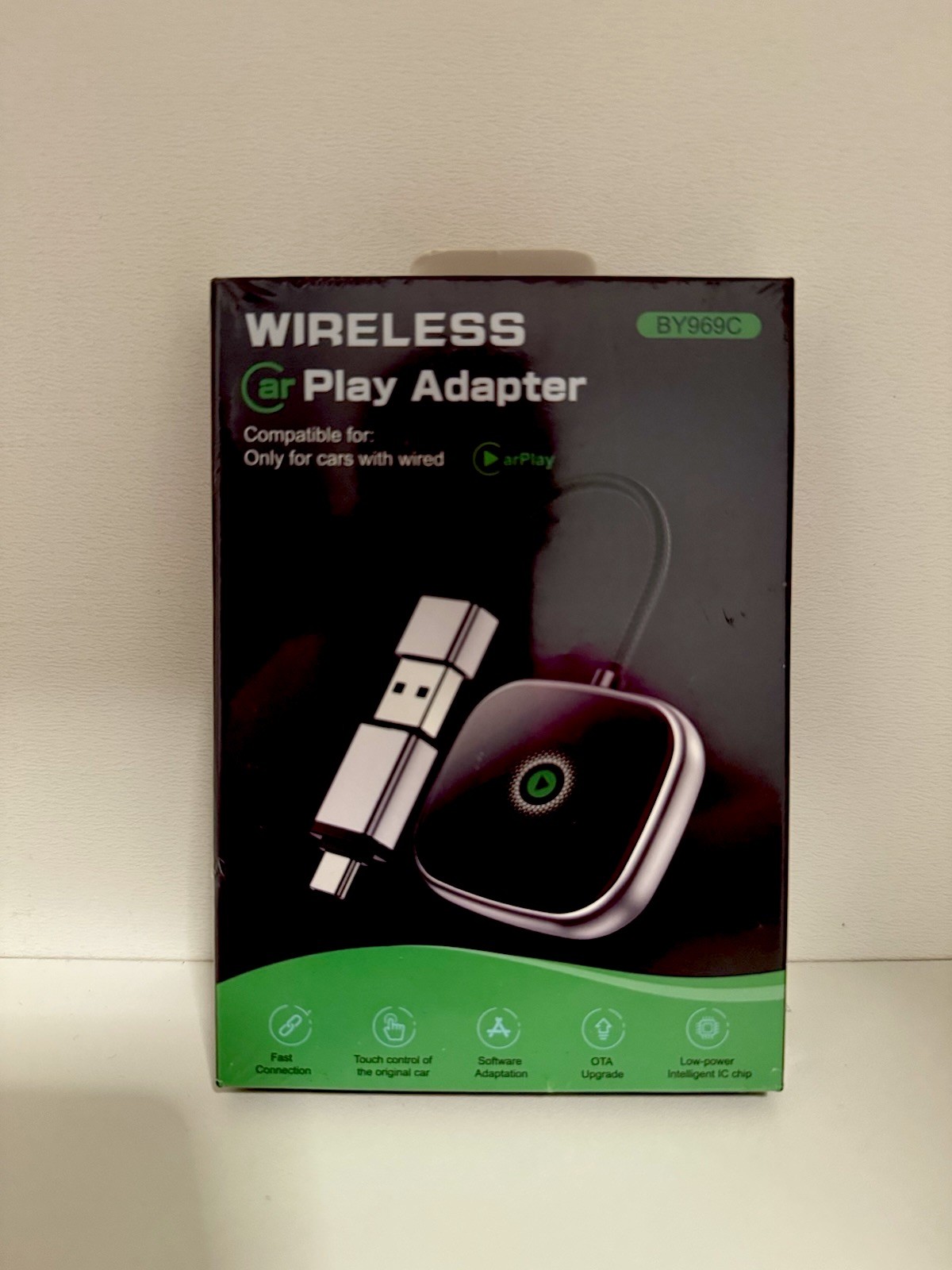 Wireless Carplay Adapter, Converts Wired to Wireless carplay Adapter for iPhone