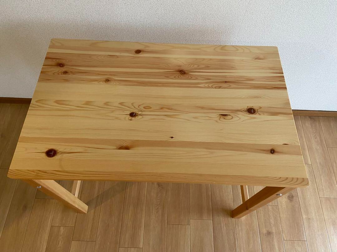 Muji Pine Wood Foldable Table W80xD50xH70cm Rectangle Compact Size NEW