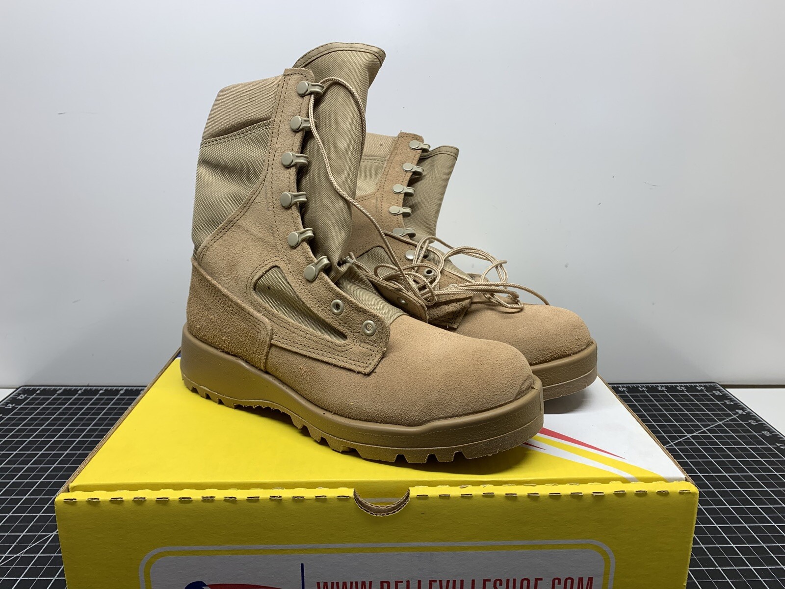 Belleville 390DES 7.5N Desert Combat Boots - Tan | #R499