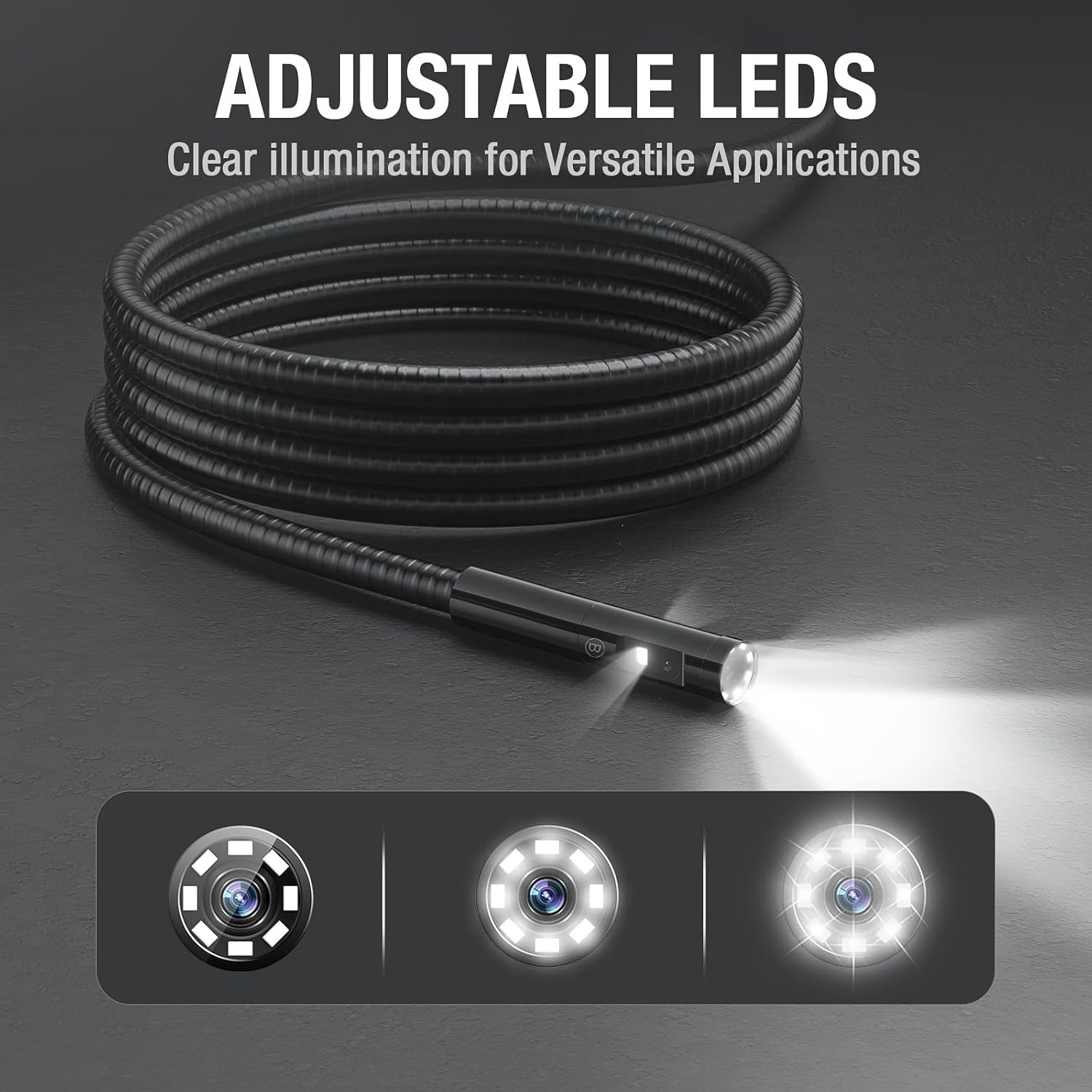 Teslong Professional Endoscope Triple Lens Borescope Inspection Camera 16.5FT