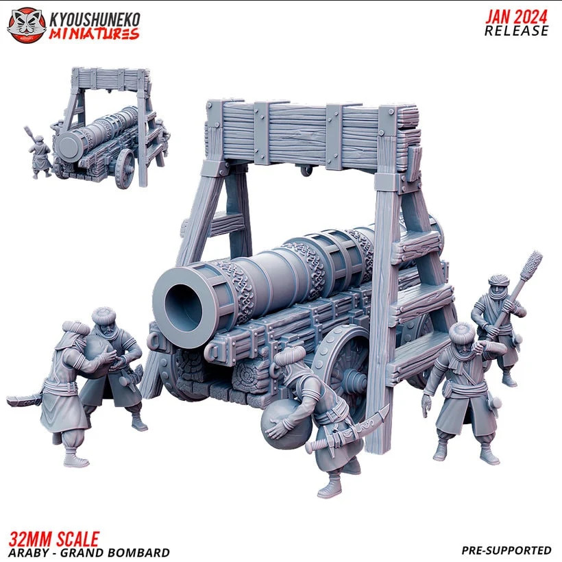 Grand Bombard - 28-32mm Araby - Resin Tabletop Miniature