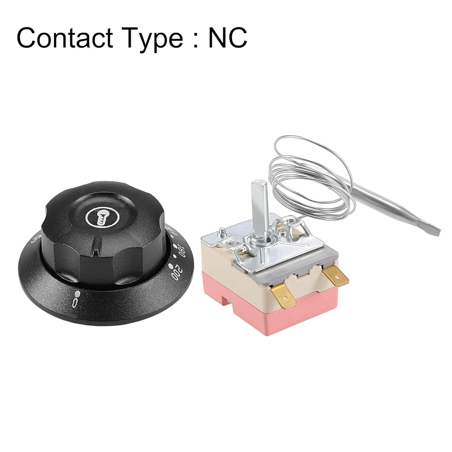 NC 250V 16A 60-200C Temperature Control Switch Capillary Thermostat for Oven Ref