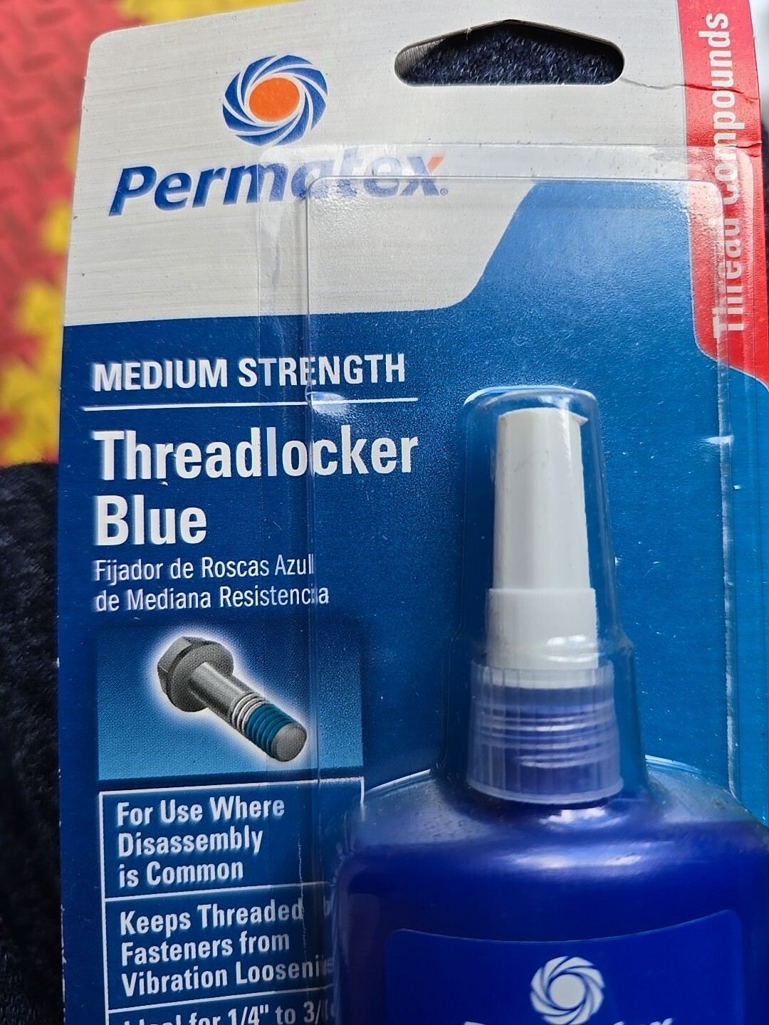 Permatex 24240 Medium Strength Threadlocker Blue, 36 ml, Automotive Threadlocker
