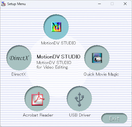 Panasonic Digital Palmcorder PV-GS300 MotionDV Software Install PC CD-ROM (2005)