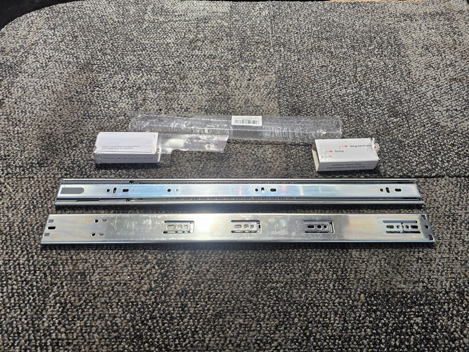 (QTY 5 PAIRS) HBL Soft Close Drawer Slides 22in Heavy Duty Cabinet Drawer Slides