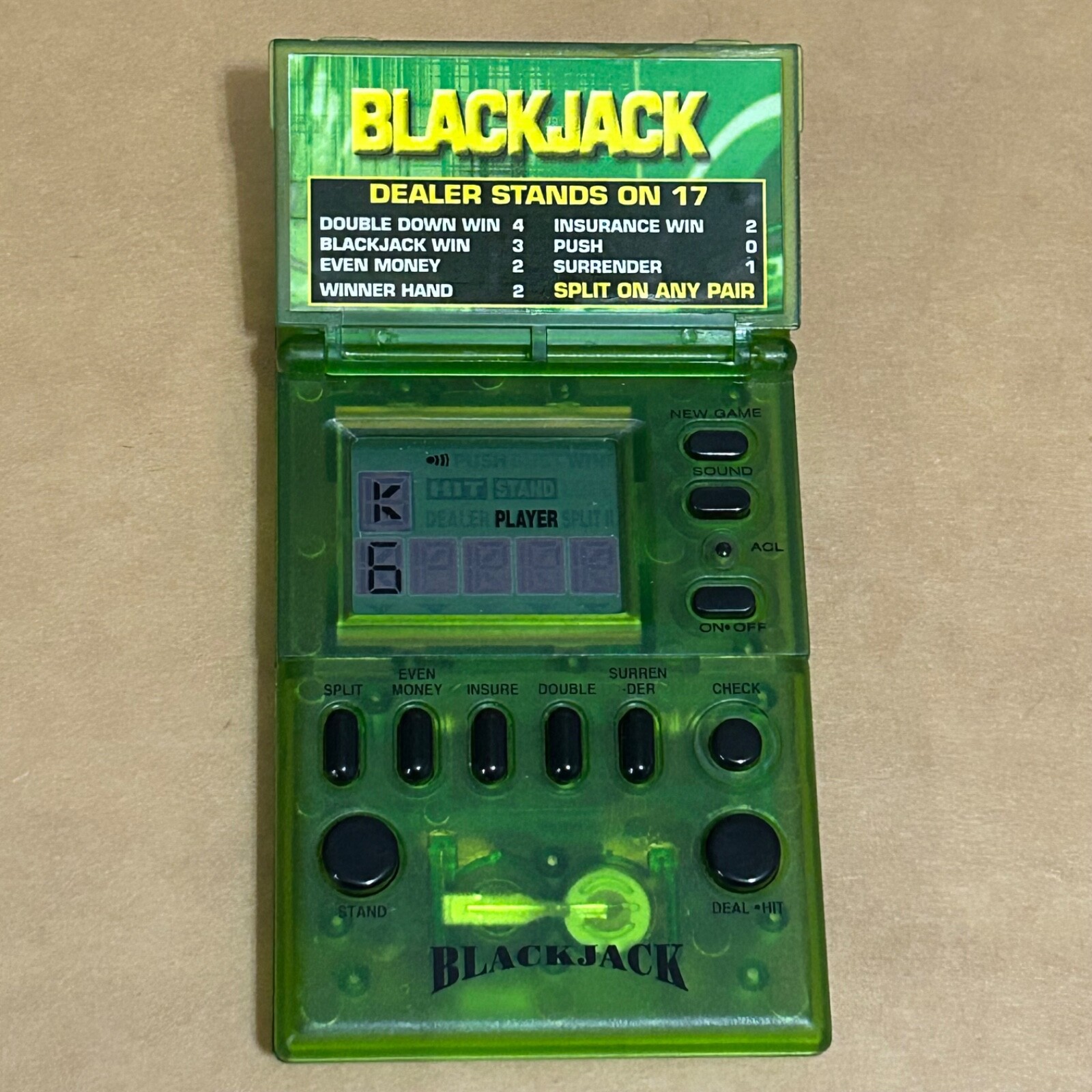 Vintage 1994 Micro Games of America Mini Vegas Blackjack w/ Instructions