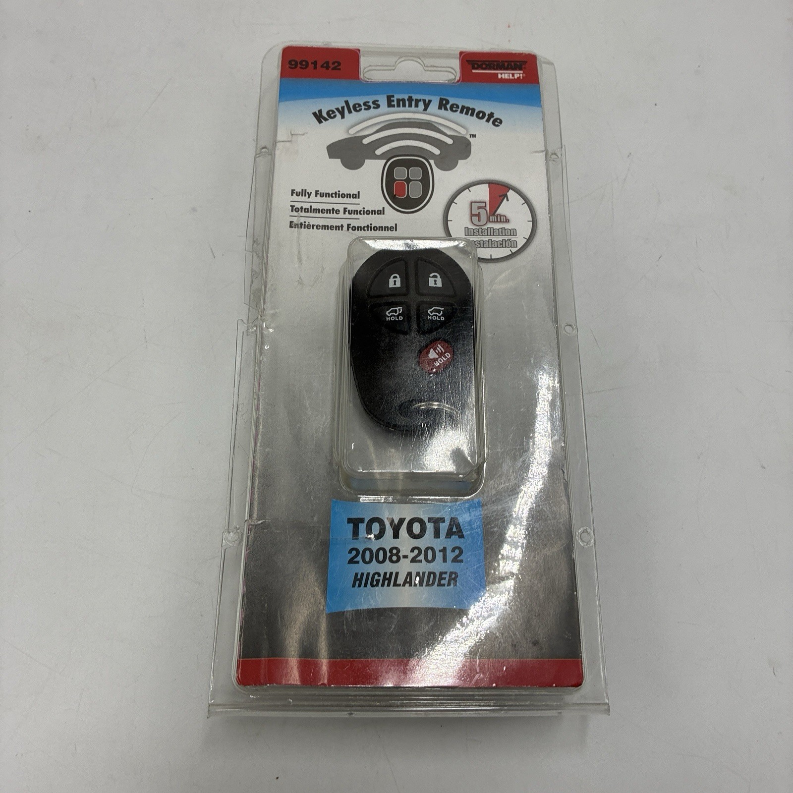 Dorman 99142 Keyless Entry Remote 5 Button 08-12 Toyota Highlander *Open Package