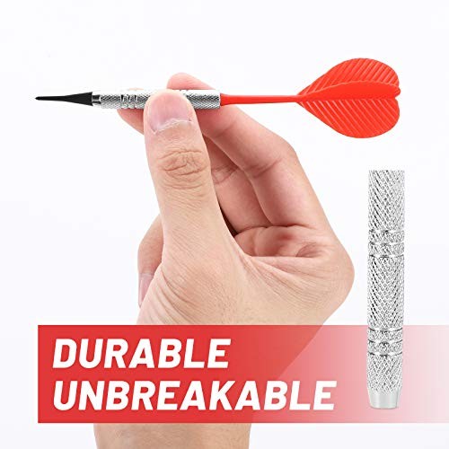 Soft Tip Darts - Bar Dart - Plastic Tip Darts Set - Attach Extra 100 12 Silver